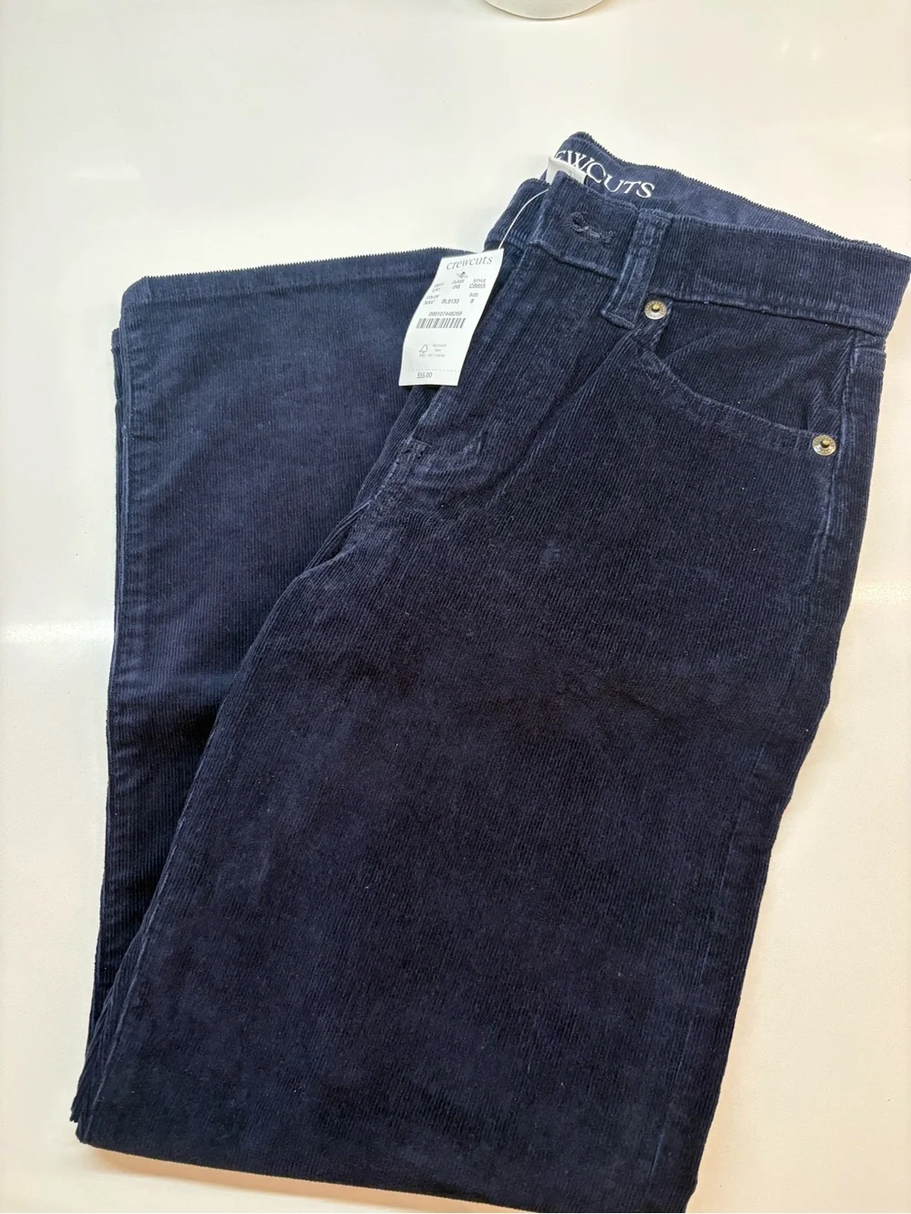 Crewcuts by J.Crew navy corduroy pants with stretch *NWT
